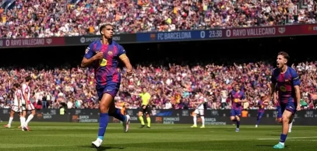 برشلونة 1-0 فاليكانو: أراوخو يحسم المباراة بفضل تصديات غارسيا الحاسمة